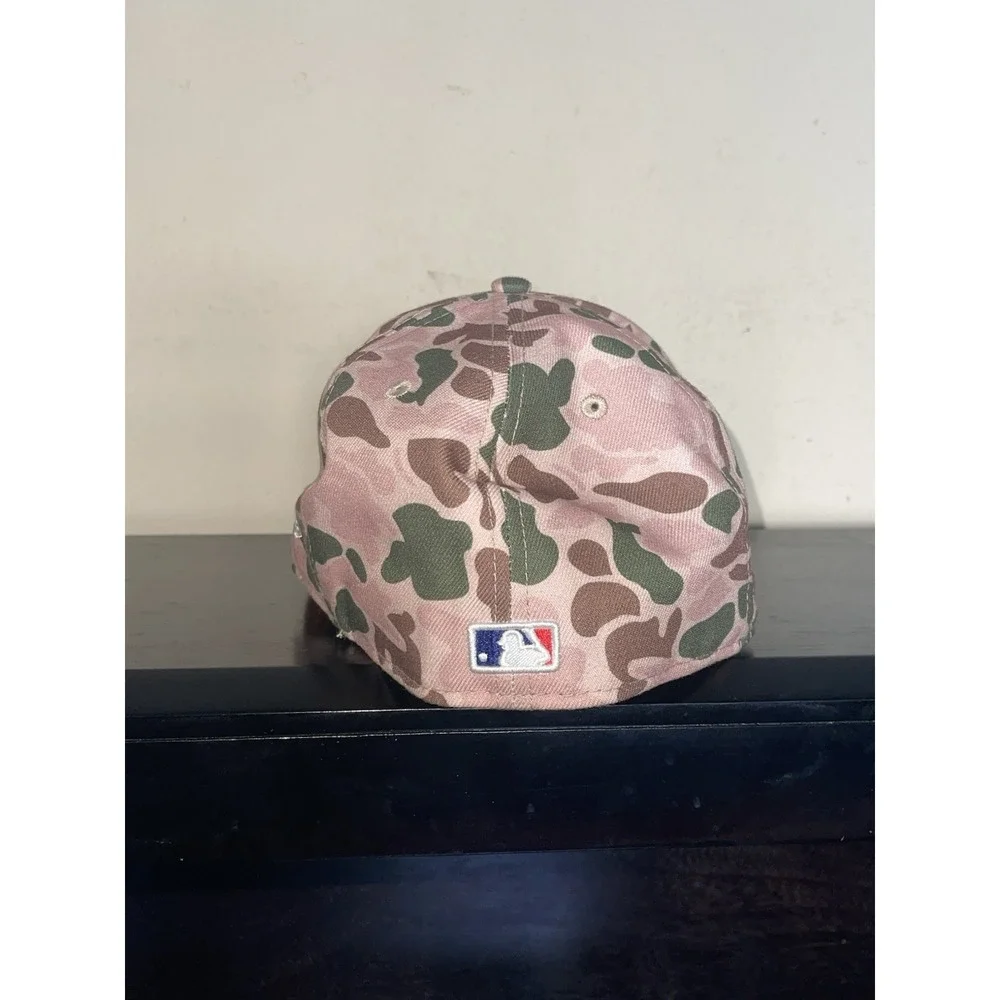 New Era Los Angeles Dodgers Duck Camo Hat Cap 59Fifty Brown Tan 1988 Size 7